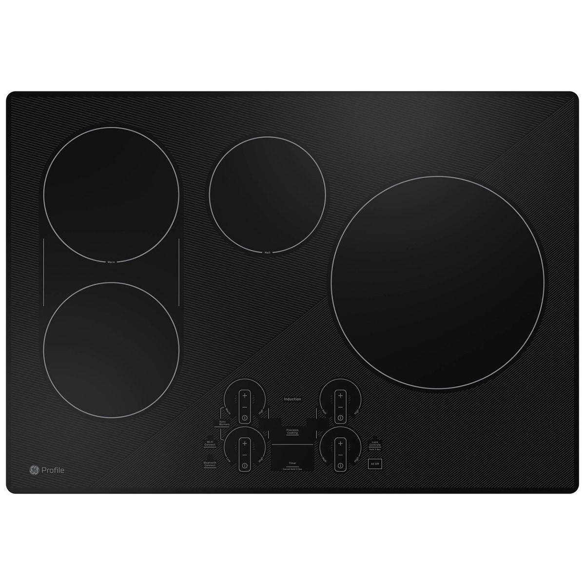 GE Profile 30 in. 4-Burner Smart Induction Cooktop with Simmer Burner & Power Burner - Black, , hires