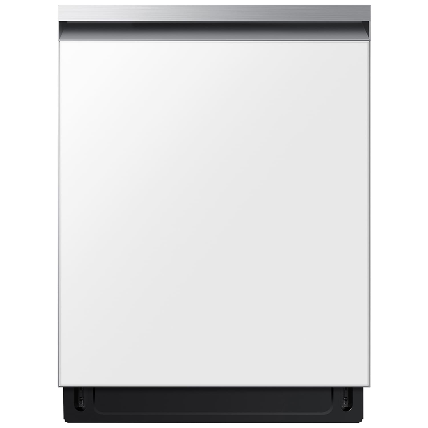 Samsung Bespoke 24 in. Top Control Smart Dishwasher with 46 dBa Sound Level, 3rd-Rack, AutoRelease & Pocket - White Glass, , hires