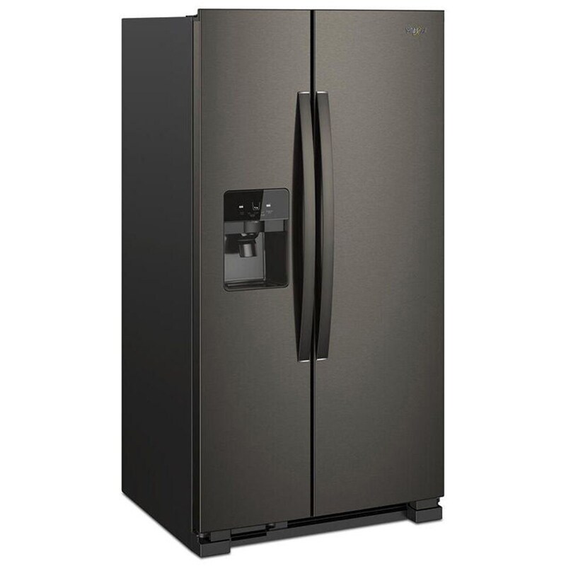 Whirlpool 33 in. 21.4 cu. ft. Side by Side Refrigerator with Ice & Water Dispenser - Black Stainless, Black Stainless, hires