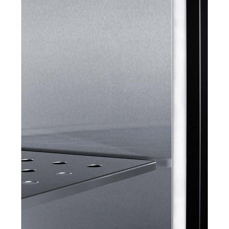 Summit 24 in. 5.1 cu. ft. Built-in Frost Free Compact Upright Freezer with Adjustable Shelves - Stainless Steel, , hires