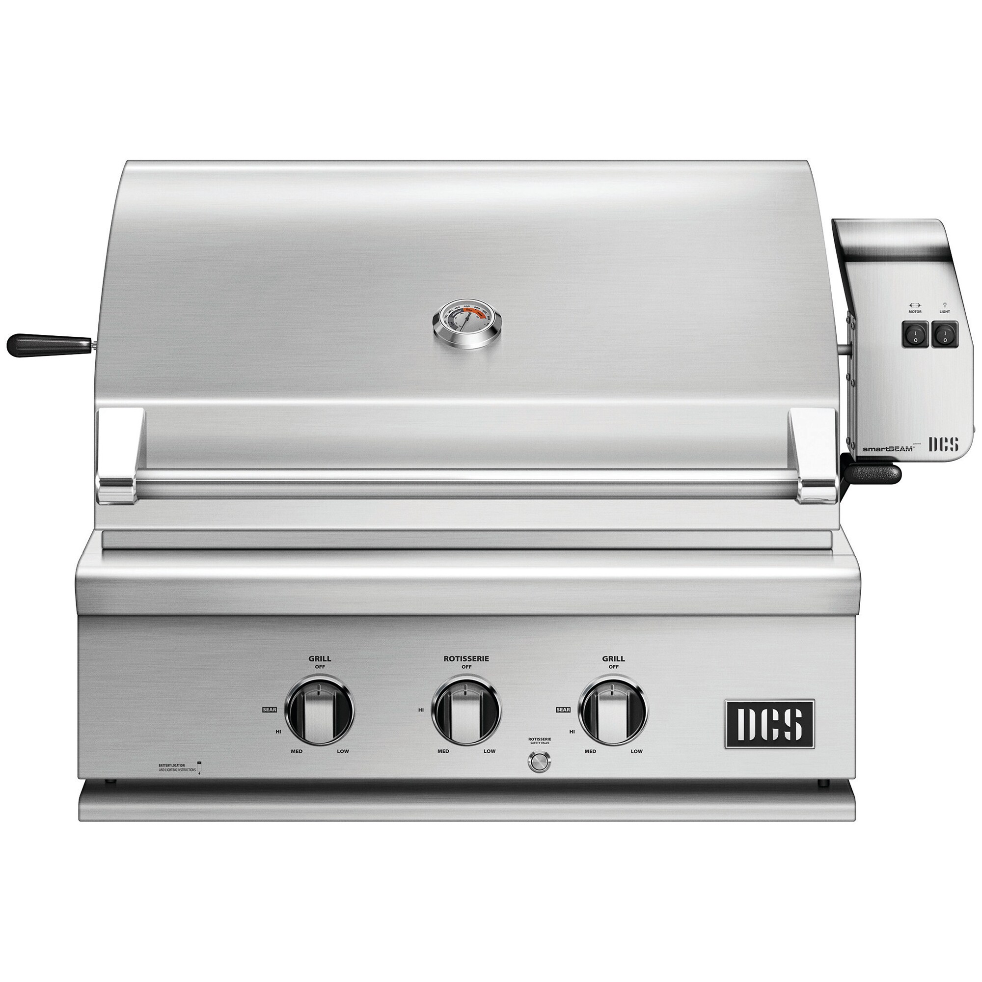 DCS Series 7 30 in. 2-Burner Built-In Liquid Propane Gas Grill with Rotisserie - Stainless Steel, , hires