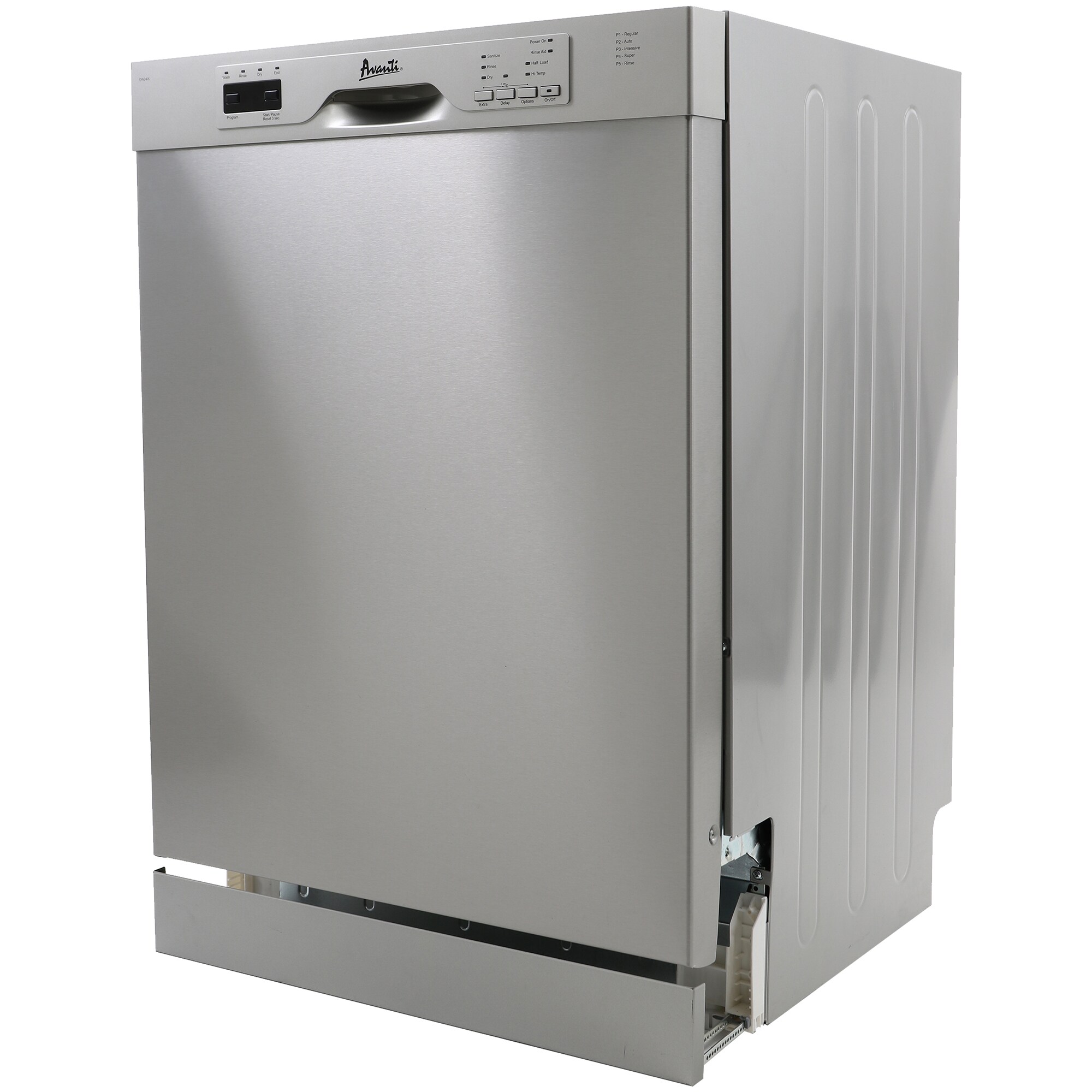 Avanti 24 in. BuiltIn Dishwasher with Front Control, 57 dBA Sound