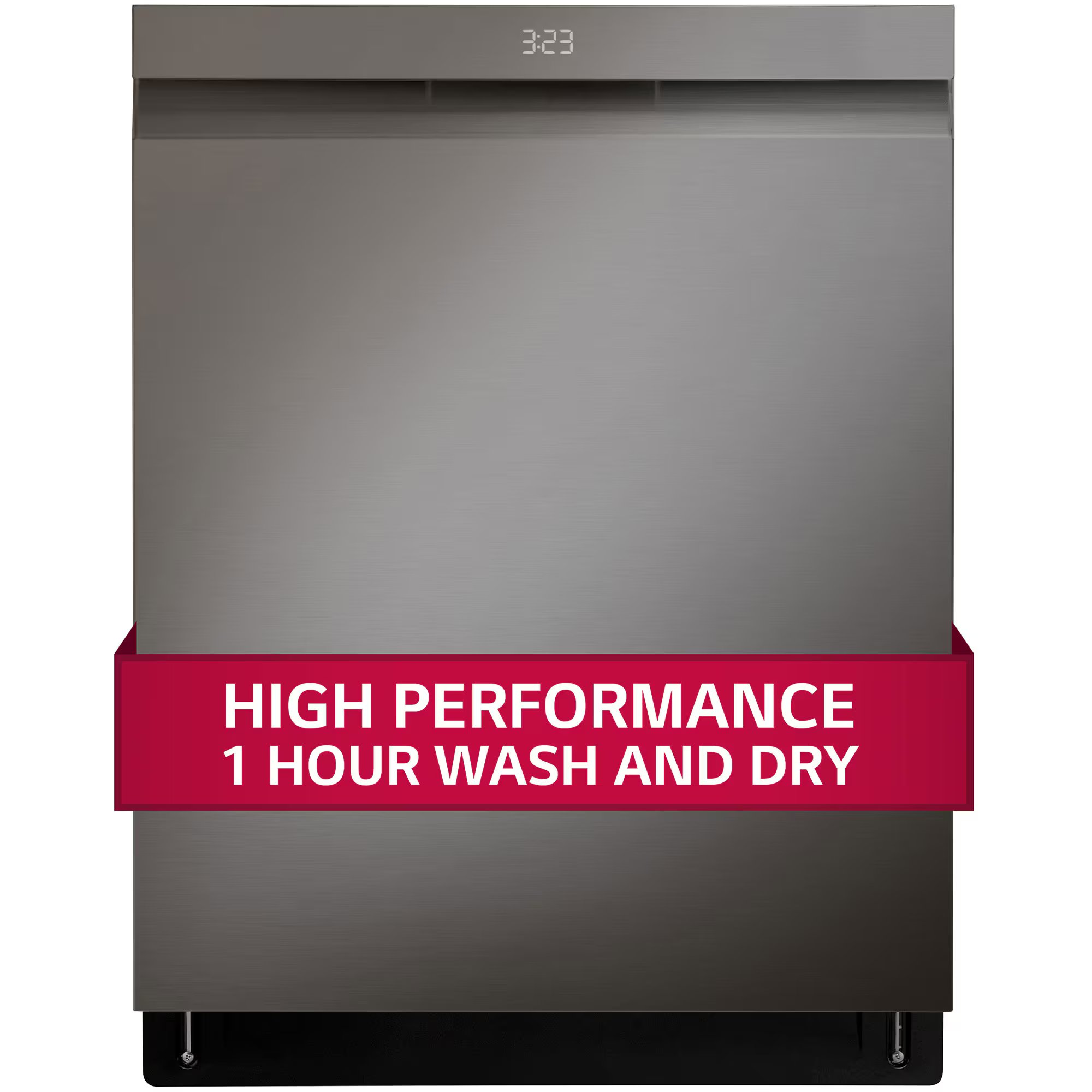 LG 24 in. Top Control Smart Dishwasher with 42 dBa Sound Level, 3rd-Rack, Dynamic Heat Dry & Pocket - PrintProof Black Stainless Steel, PrintProof Black Stainless Steel, hires