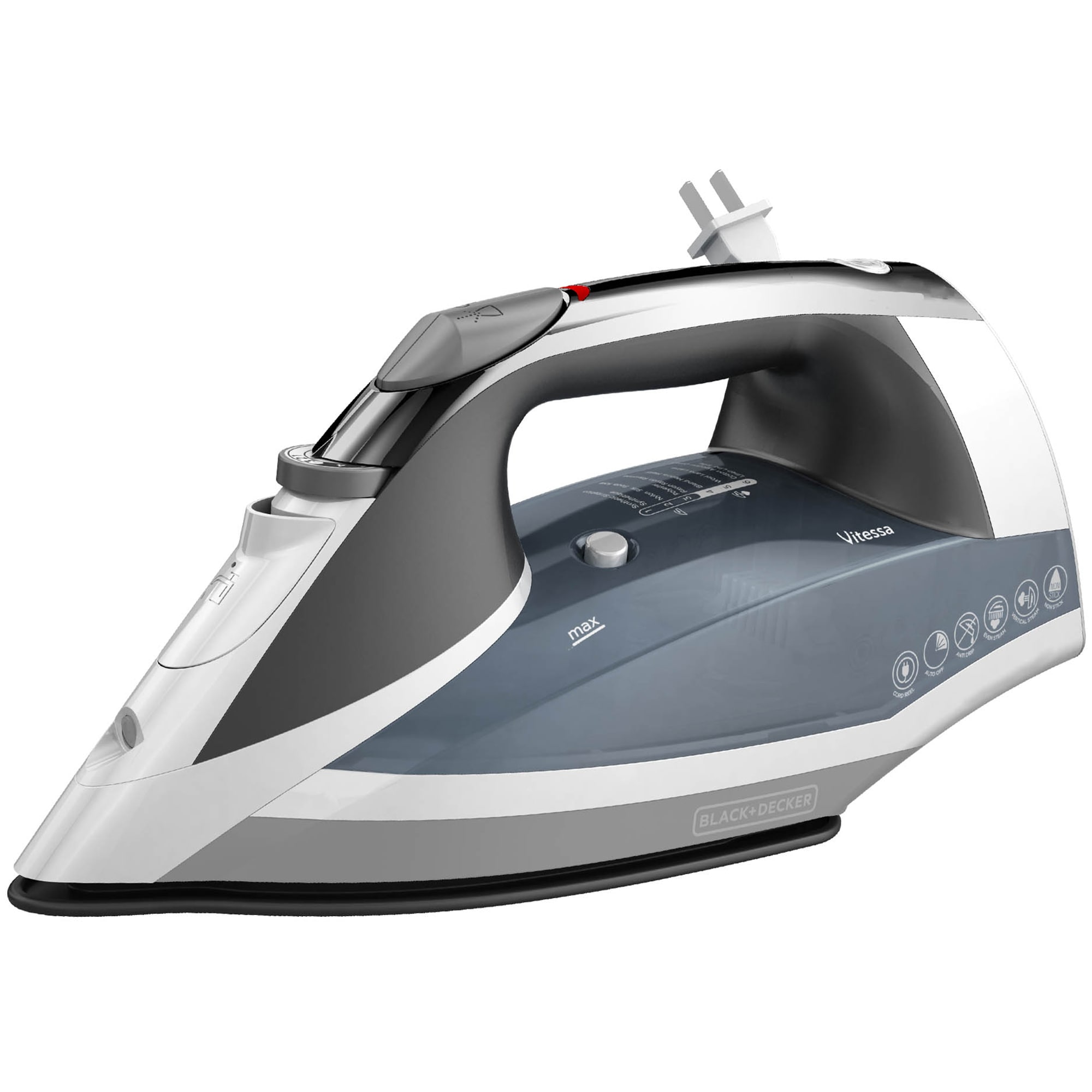 Black & Decker Vitessa Advanced Steam Iron with Cord Reel Blue P.C