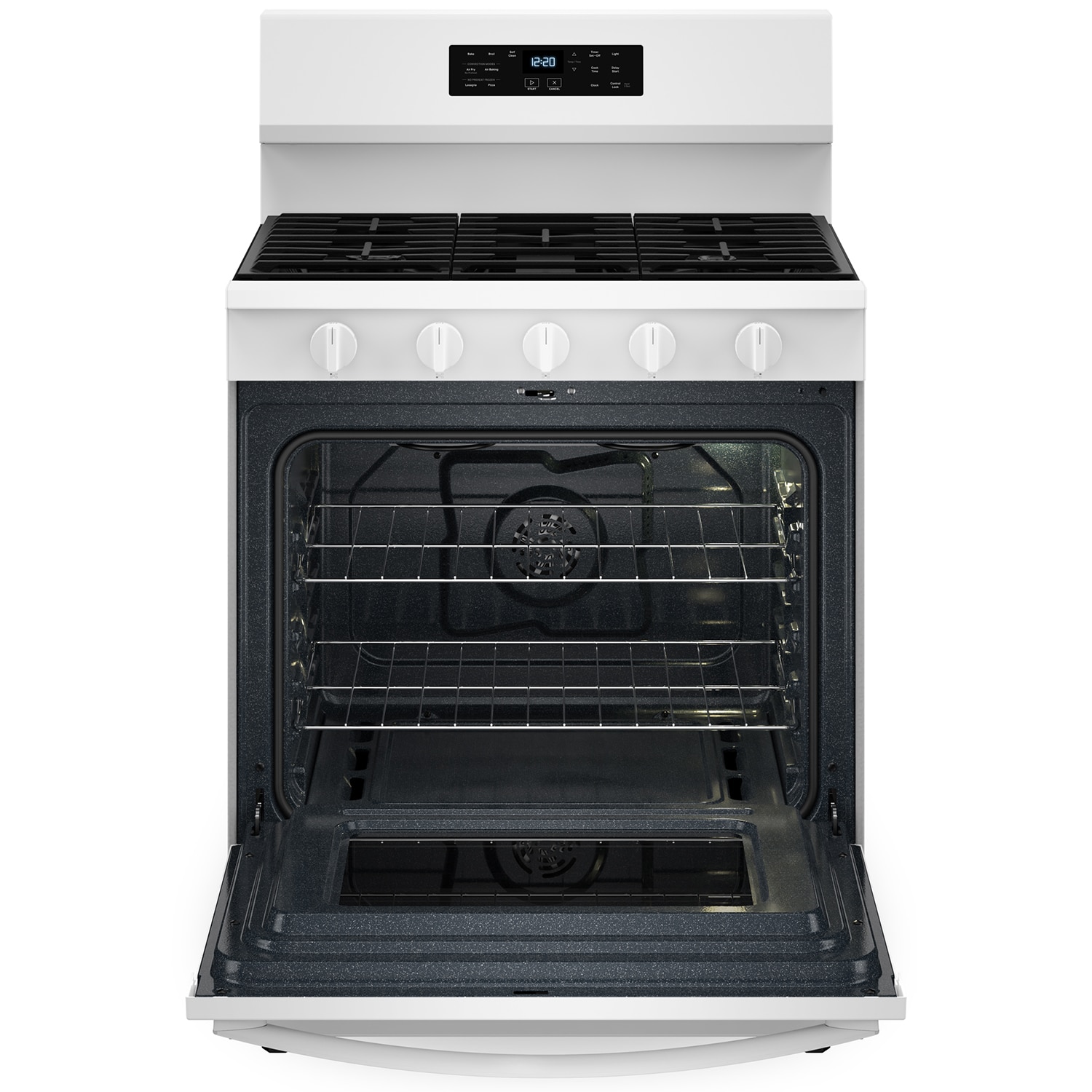 Whirlpool 30 in. 5 cu. ft. Air Fry Standard Convection Gas Range with 5 Sealed Burners - White, White, hires