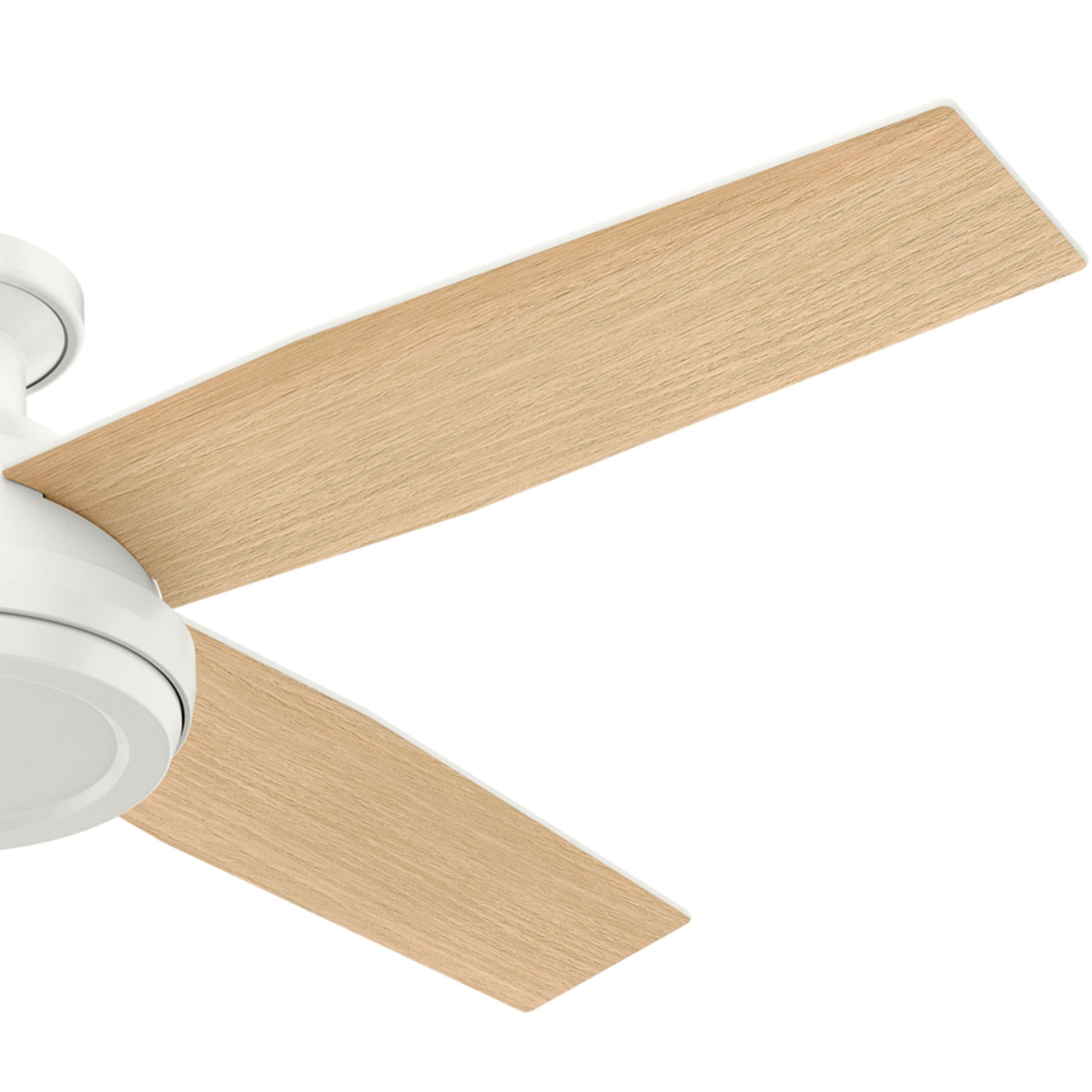 Hunter 52 inch Dempsey Low Profile Ceiling Fan and Handheld Remote - Fresh White, White, hires