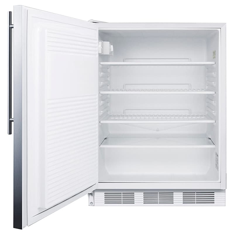 Summit AccuCold 24 in. 5.5 cu. ft. Left-Hinged Undercounter Refrigerator - Stainless Steel, , hires