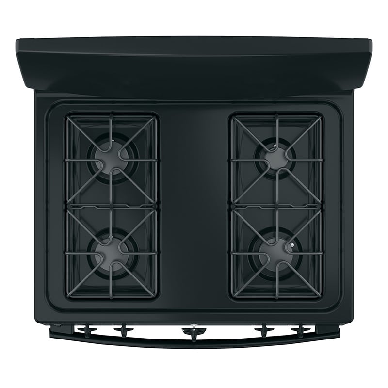 GE 30 in. 4.8 cu. ft. Gas Range with 4 Sealed Burners - Black, Black, hires