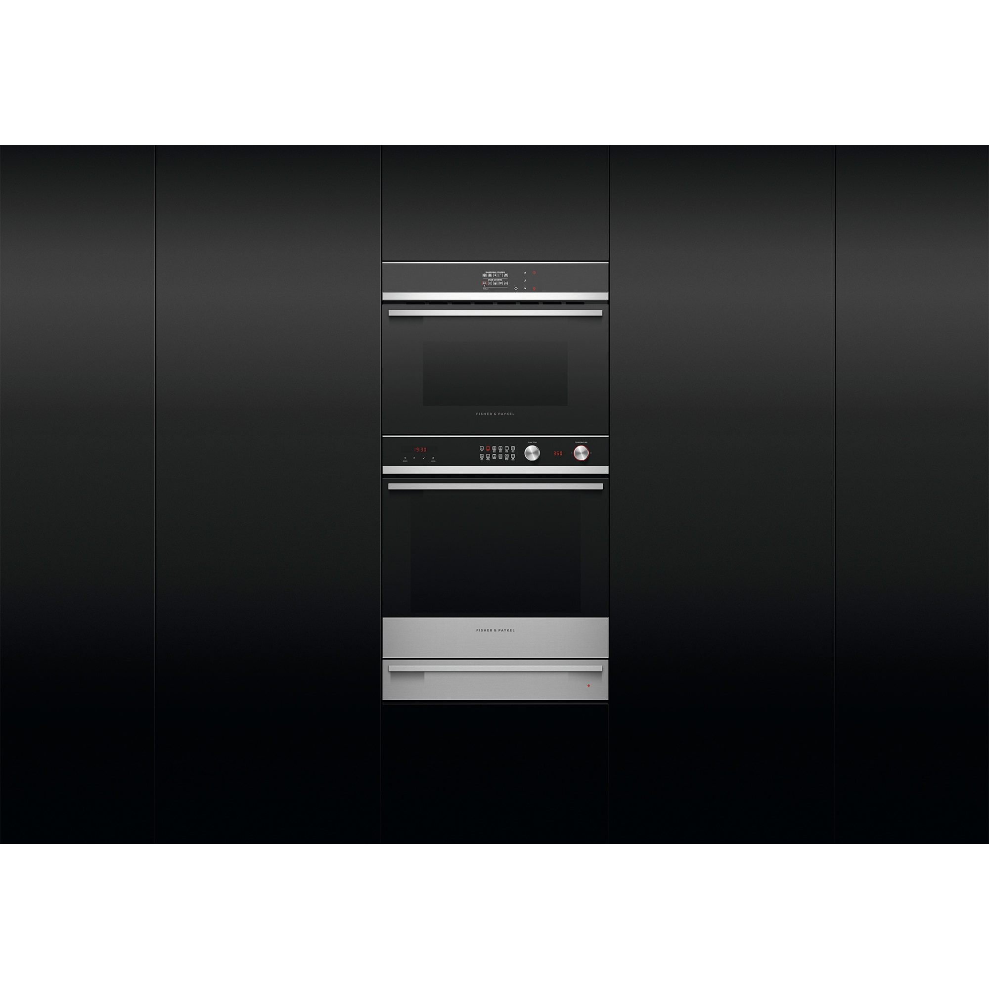 Fisher & Paykel Series 9 24 in. 1.3 cu. ft. Steam Electric Single Wall Oven with True European Convection - Stainless Steel, , hires