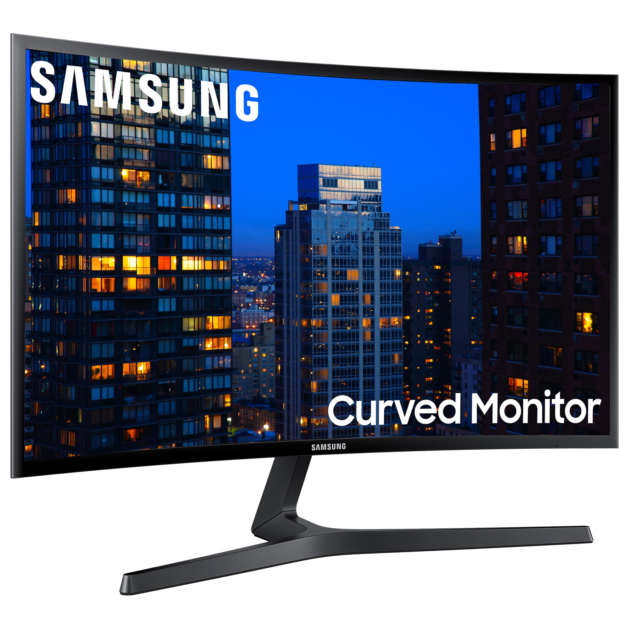 Samsung - 27" FHD AMD FreeSync Curved Monitor with Super Slim Design - Glossy Black, , hires