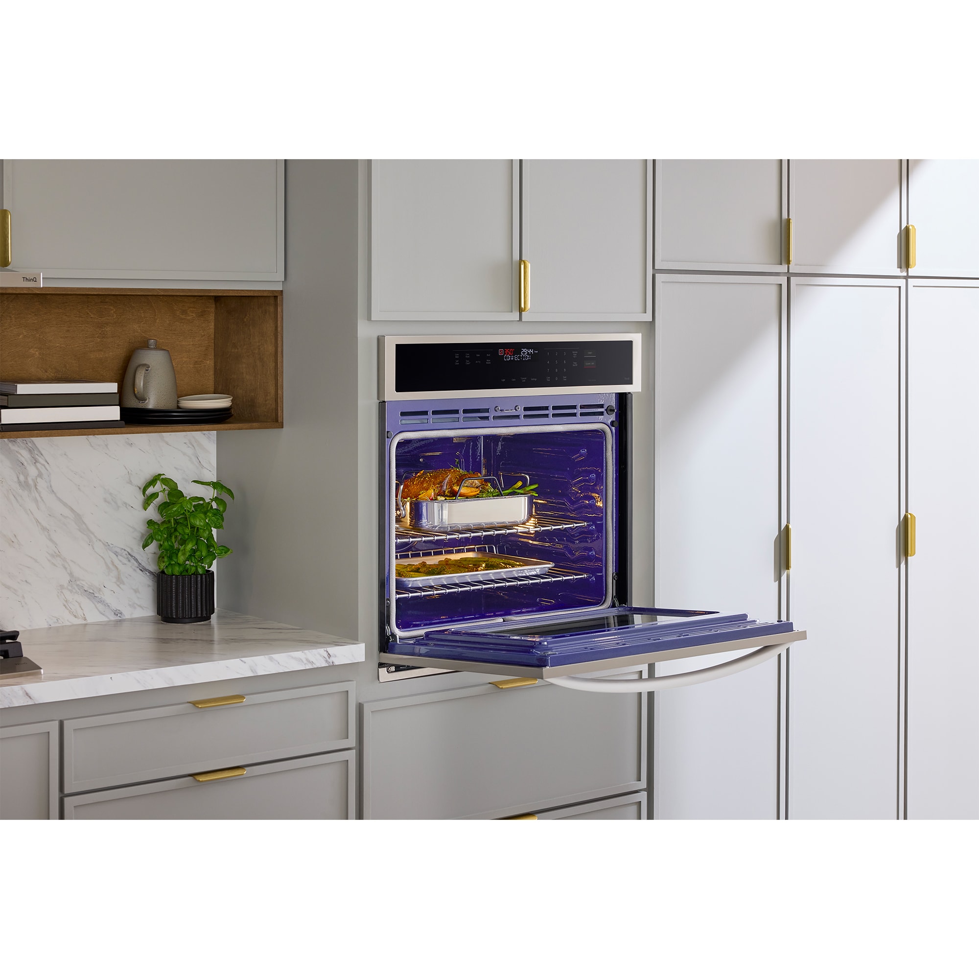 LG 30 in. 4.7 cu. ft. Smart Electric Single Wall Oven with Standard Convection - PrintProof Stainless Steel, , hires