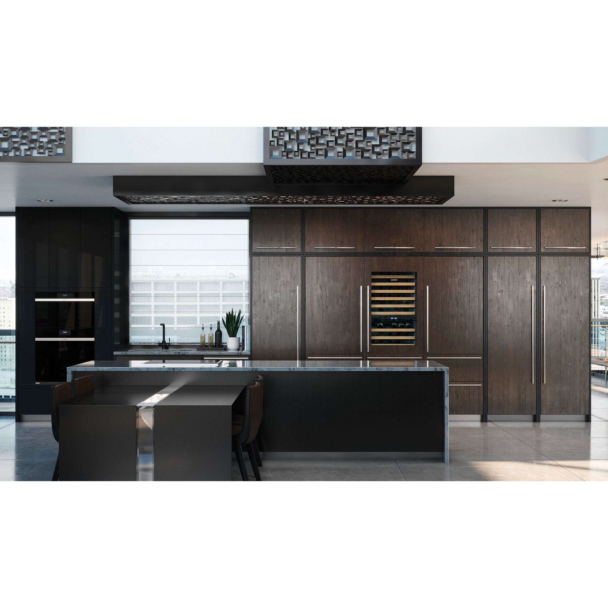 Sub-Zero Designer Series 30 in. Built-In 15.6 cu. ft. Left- Hinged Smart Counter Depth Bottom Freezer Refrigerator with Internal Filtered Water Dispenser - Custom Panel Ready, , hires