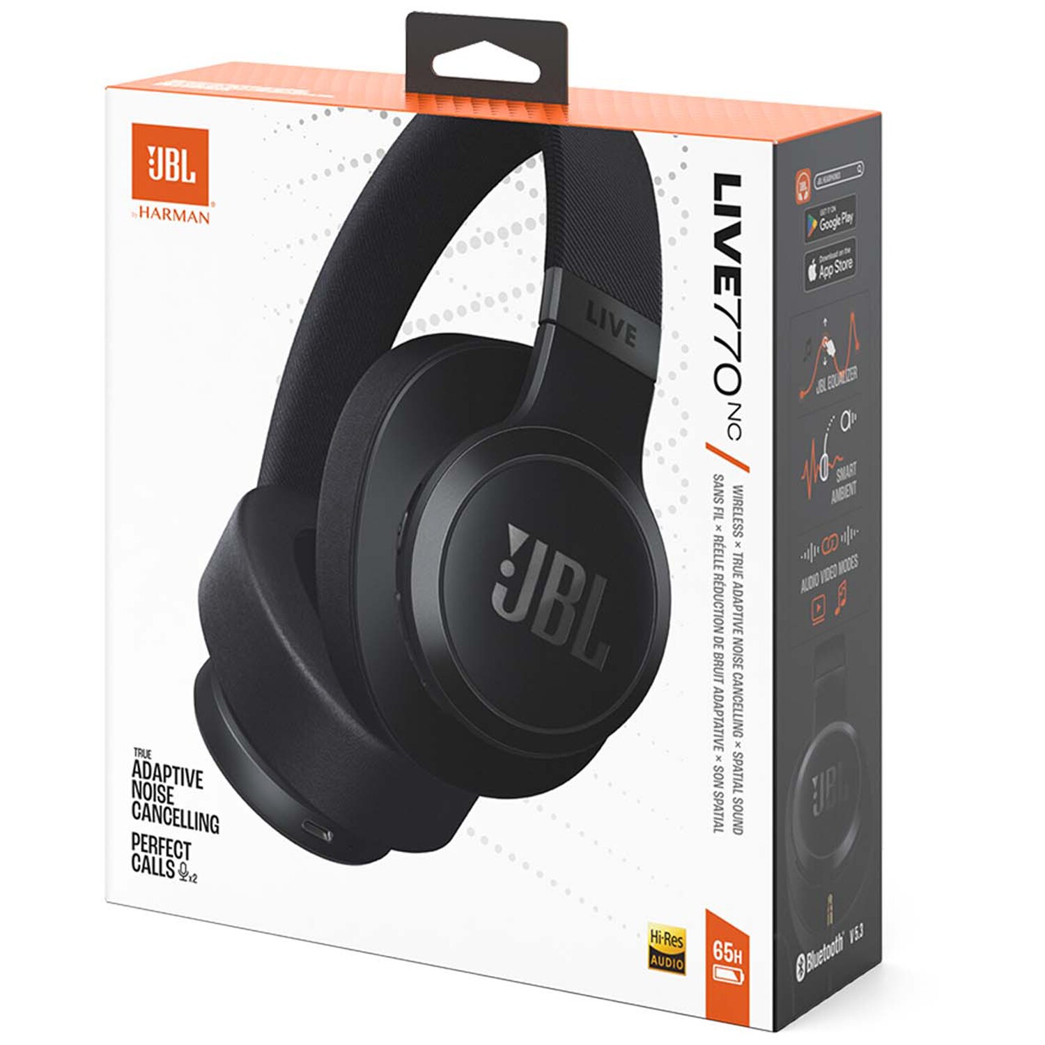 JBL - Live 770NC Wireless Noise Cancelling Over-The-Ear Headphones - Black, , hires