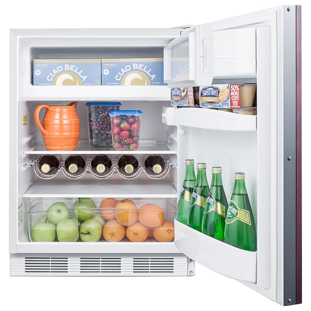 Summit 24 in. 5.1 cu. ft. ADA Complaint Undercounter Refrigerator - Custom Panel Ready with White Cabinet, , hires