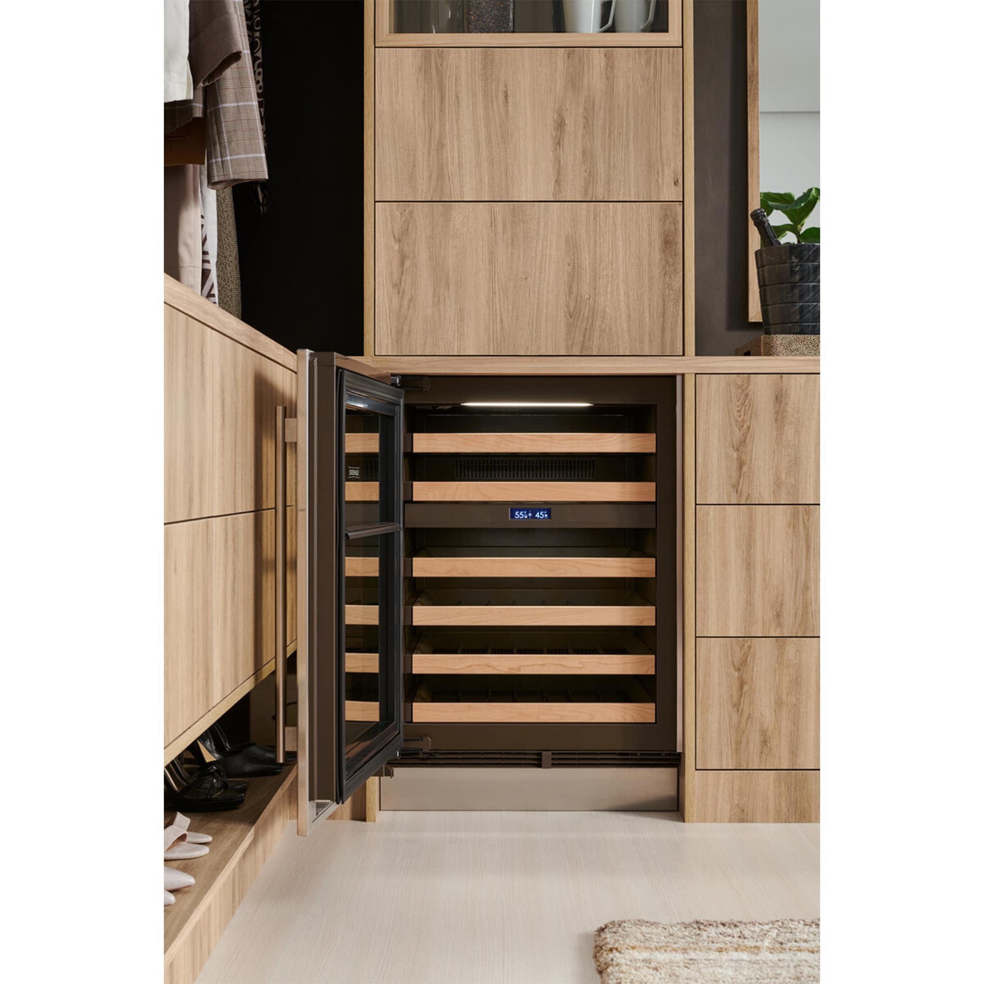 Sub-Zero Designer Series 24 in. Undercounter Smart Wine Cooler with Wood Racks, Dual Temperature Zones & 42 Bottle Capacity - Custom Panel Ready, , hires