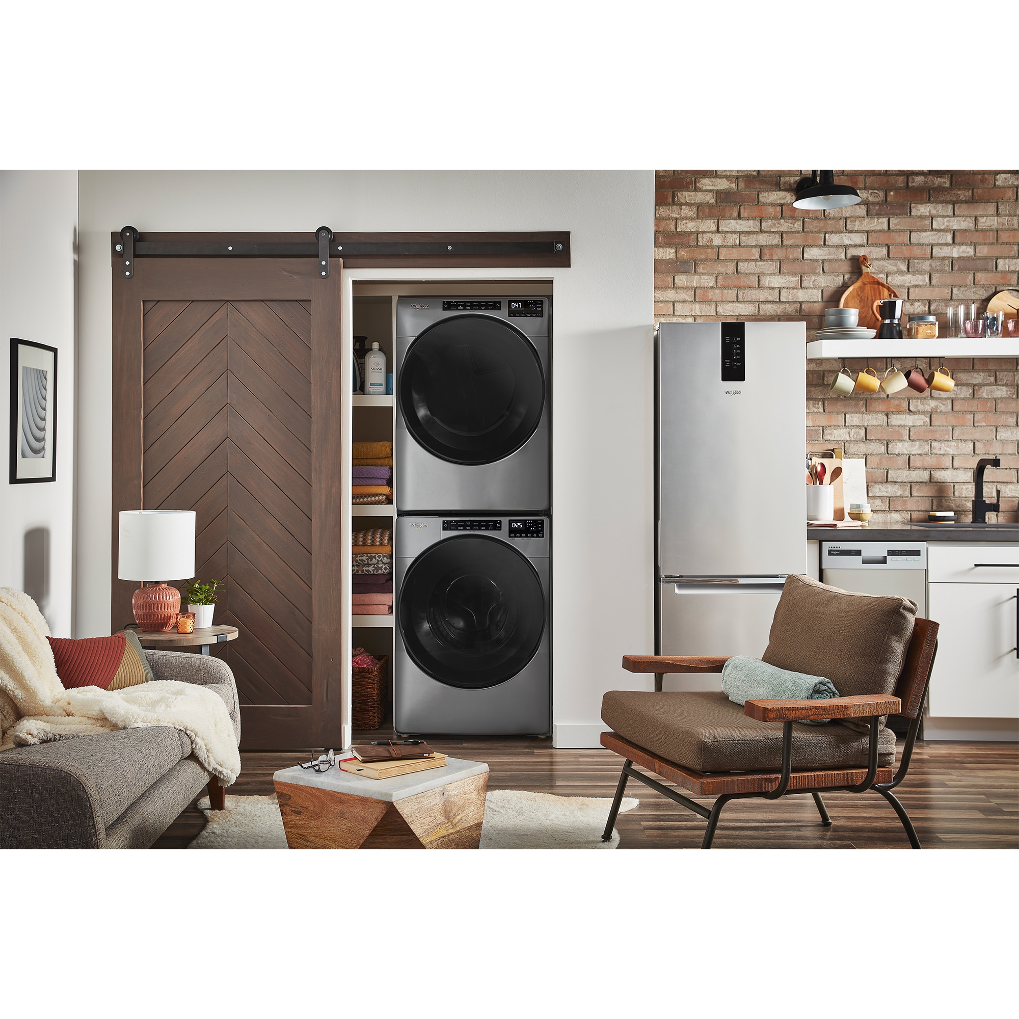 Whirlpool 27 in. 7.4 cu. ft. Front Loading Gas Dryer with 36 Dryer Programs, 5 Dry Options