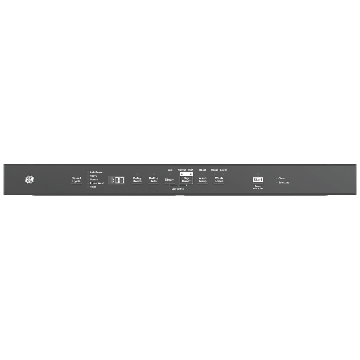 GE 24 in. Top Control Flush-Mount Dishwasher with 45 dBa Sound Level, 3rd-Rack, Dry Boost & Pocket Handle - Slate, Slate, hires
