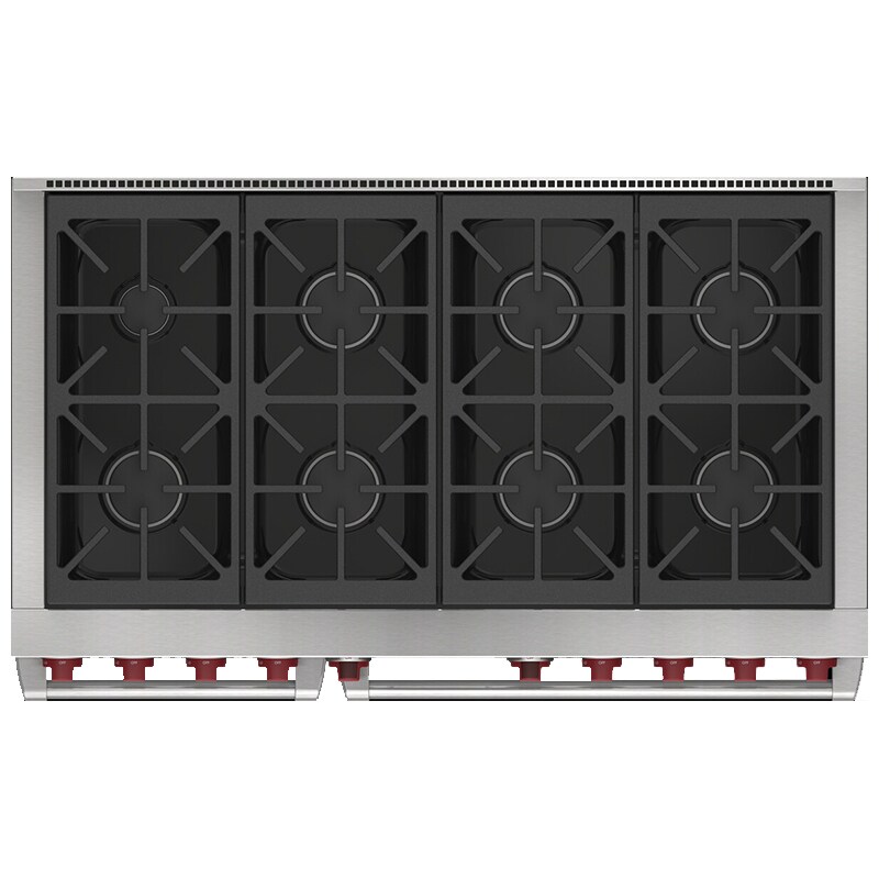 Wolf 48 in. 7.8 cu. ft. Smart Dual Convection Double Oven Dual Fuel Range with 8 Sealed Burners - Stainless Steel, , hires