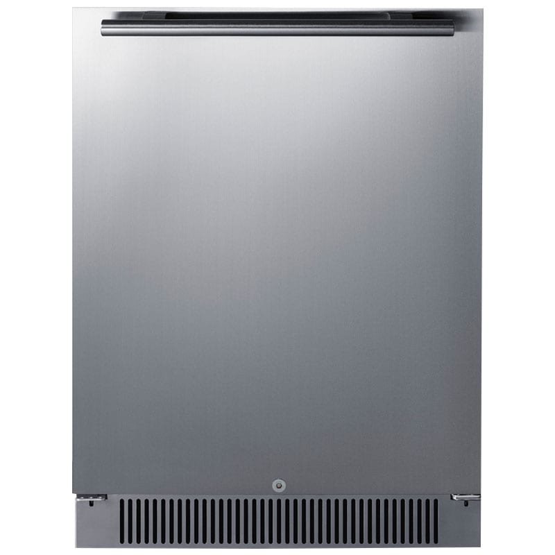 Summit 24 in. 4.6 cu. ft. Outdoor Undercounter Refrigerator with Towel Bar Handle - Stainless Steel, , hires