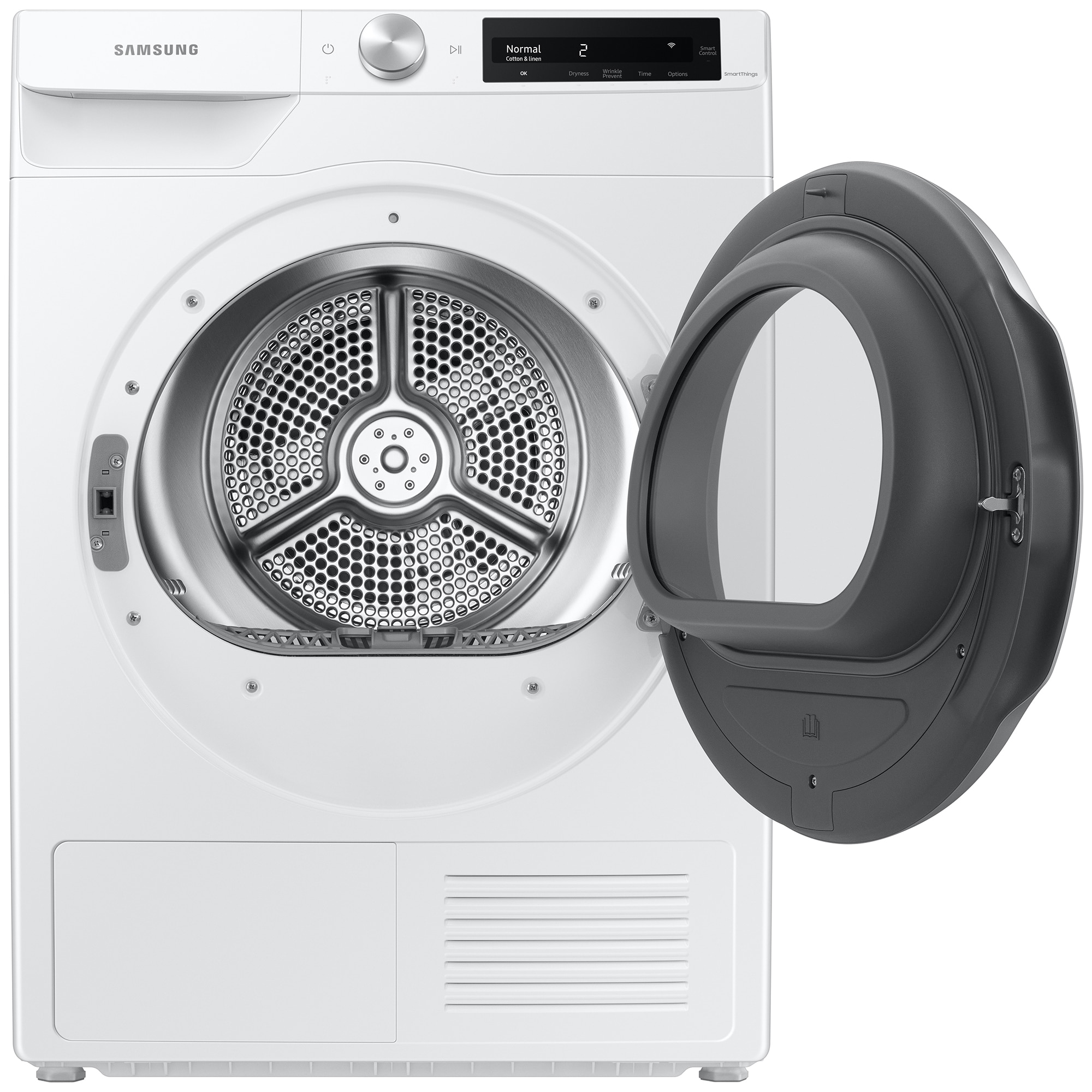 Samsung 24 in. 4.0 cu. ft. Smart Stackable Ventless Electric Dryer with Heat Pump, Sensor Dry & Sanitize Cycle - White, , hires