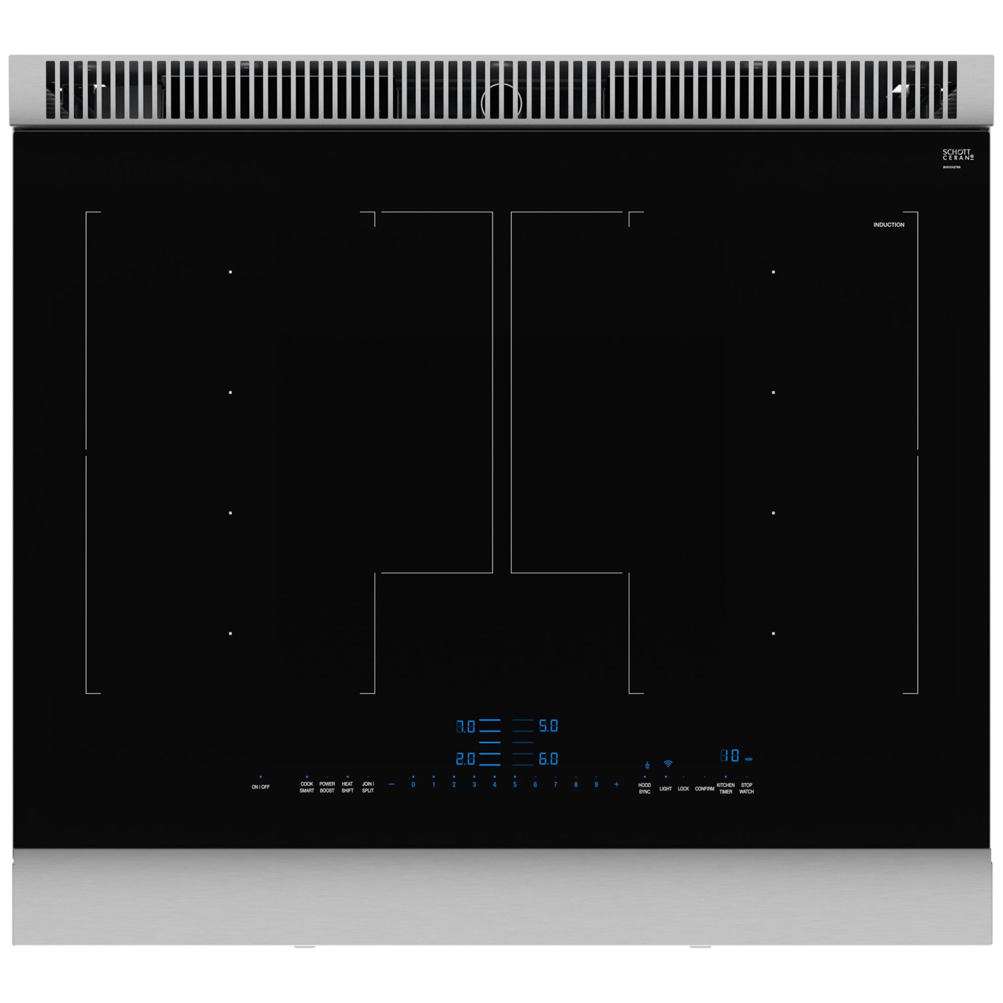 Thermador Professional Series 30 in. 4.4 cu. ft. Smart True European Convection Electric Range with 4 Induction Burners - Stainless Steel, , hires