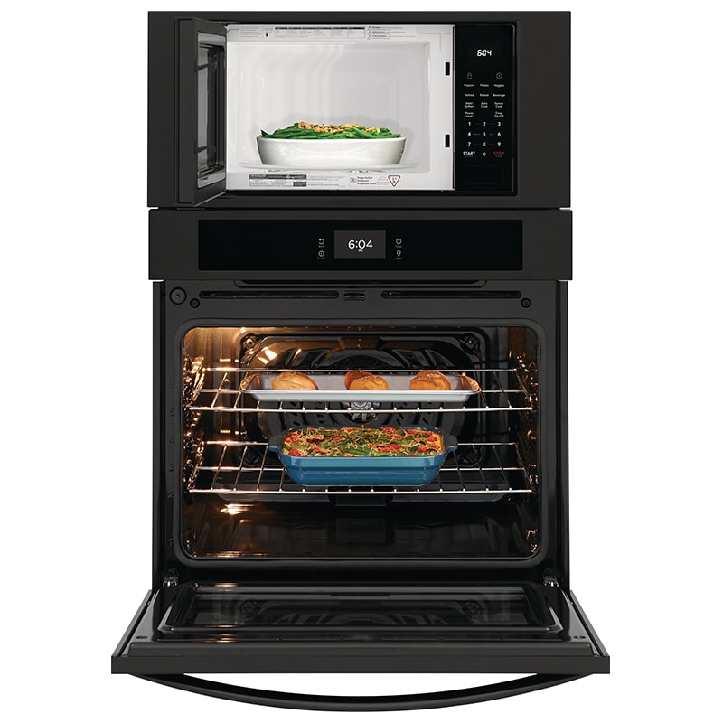 Frigidaire 30 in. 6.9 cu. ft. Electric Microwave/Wall Oven Combo with Standard Convection & Sensor Cooking - Black, Black, hires