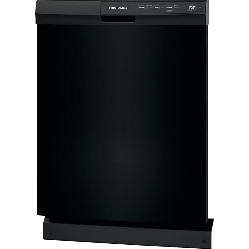Frigidaire 24 in. Front Control Dishwasher with 55 dBa Sound Level & Pocket - Black, Black, hires