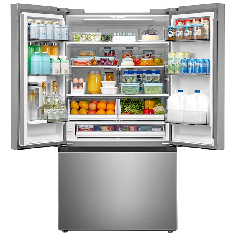 Midea 36 in. 31.7 cu. ft. Smart Garage-Ready French Door Refrigerator with Internal Water Dispenser - Stainless Steel, , hires