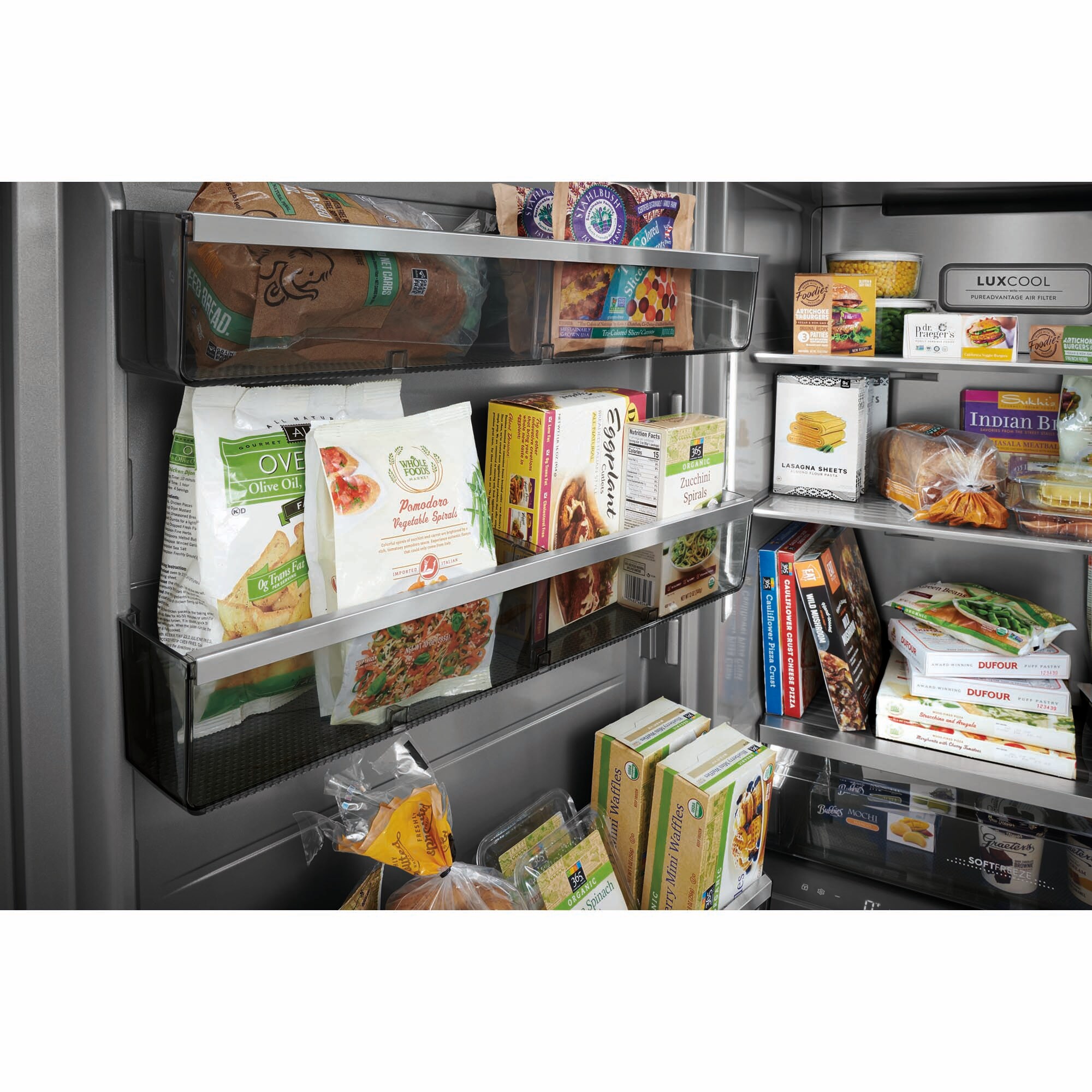 Electrolux 33 in. 18.9 cu. ft. Built-in Double-Drawers Upright Freezer with Ice-Maker & Adjustable Shelves - Stainless Steel, , hires