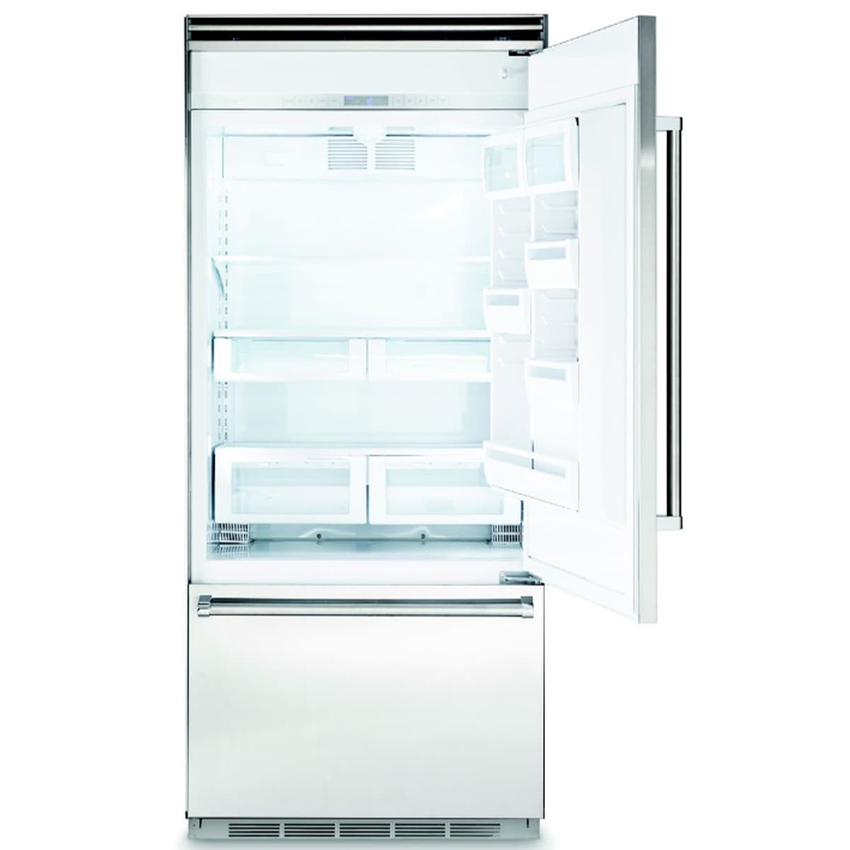 Viking 5 Series 36 in. 20.4 cu. ft. Built-In Counter Depth Bottom Freezer Refrigerator with Ice Maker - Stainless Steel, , hires
