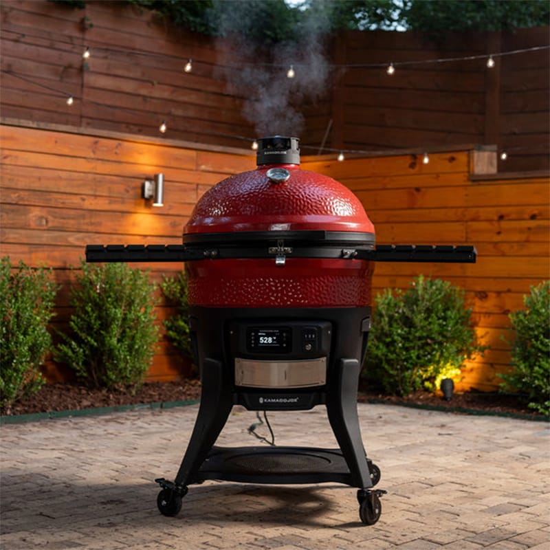 Kamado Joe Big Joe Konnected Joe Charcoal Grill & Smoker with Push-Button Ignition System - Red, , hires