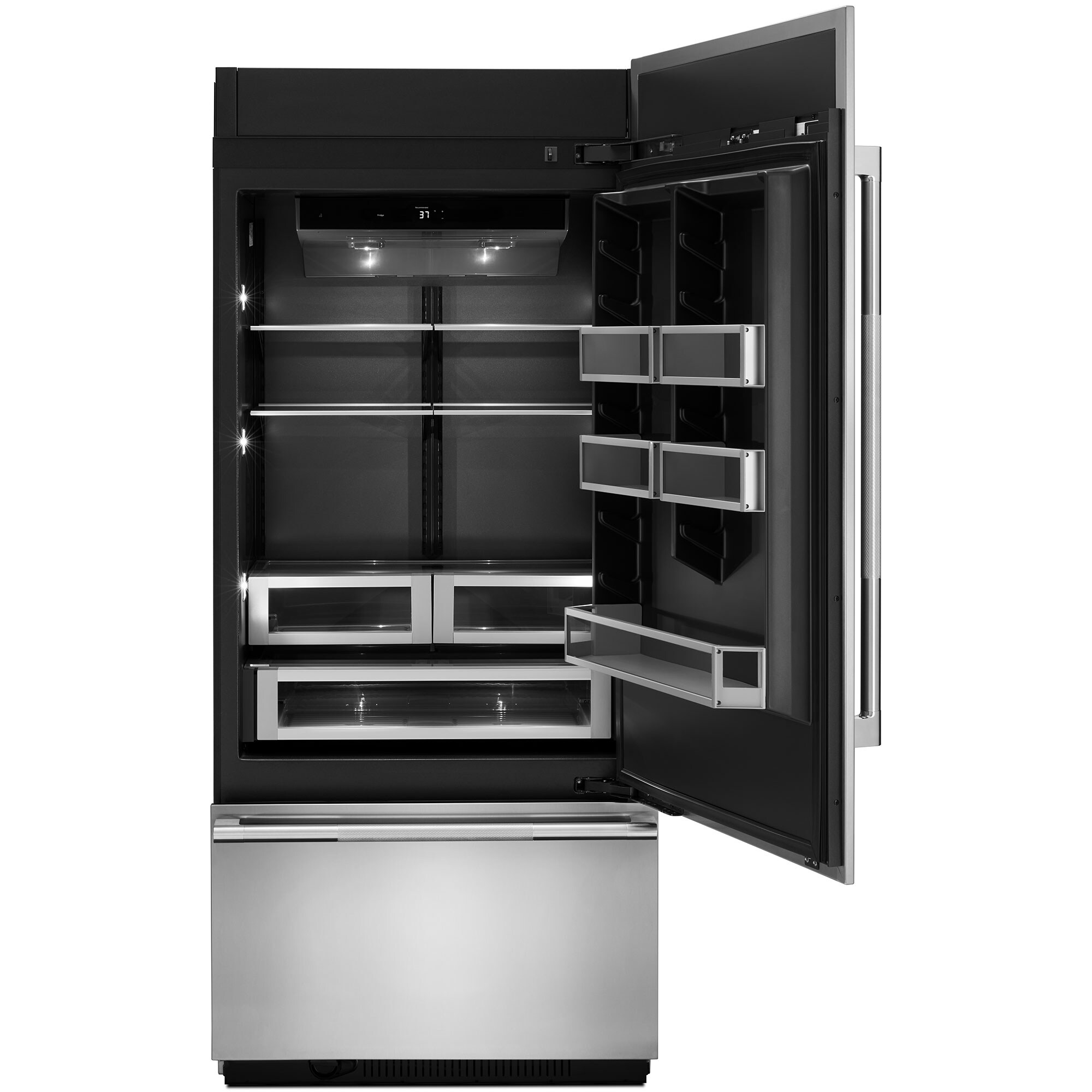 JennAir 36 in. 20.9 cu. ft. Built-In Counter Depth Bottom Freezer Refrigerator with Ice Maker - Custom Panel Ready, , hires