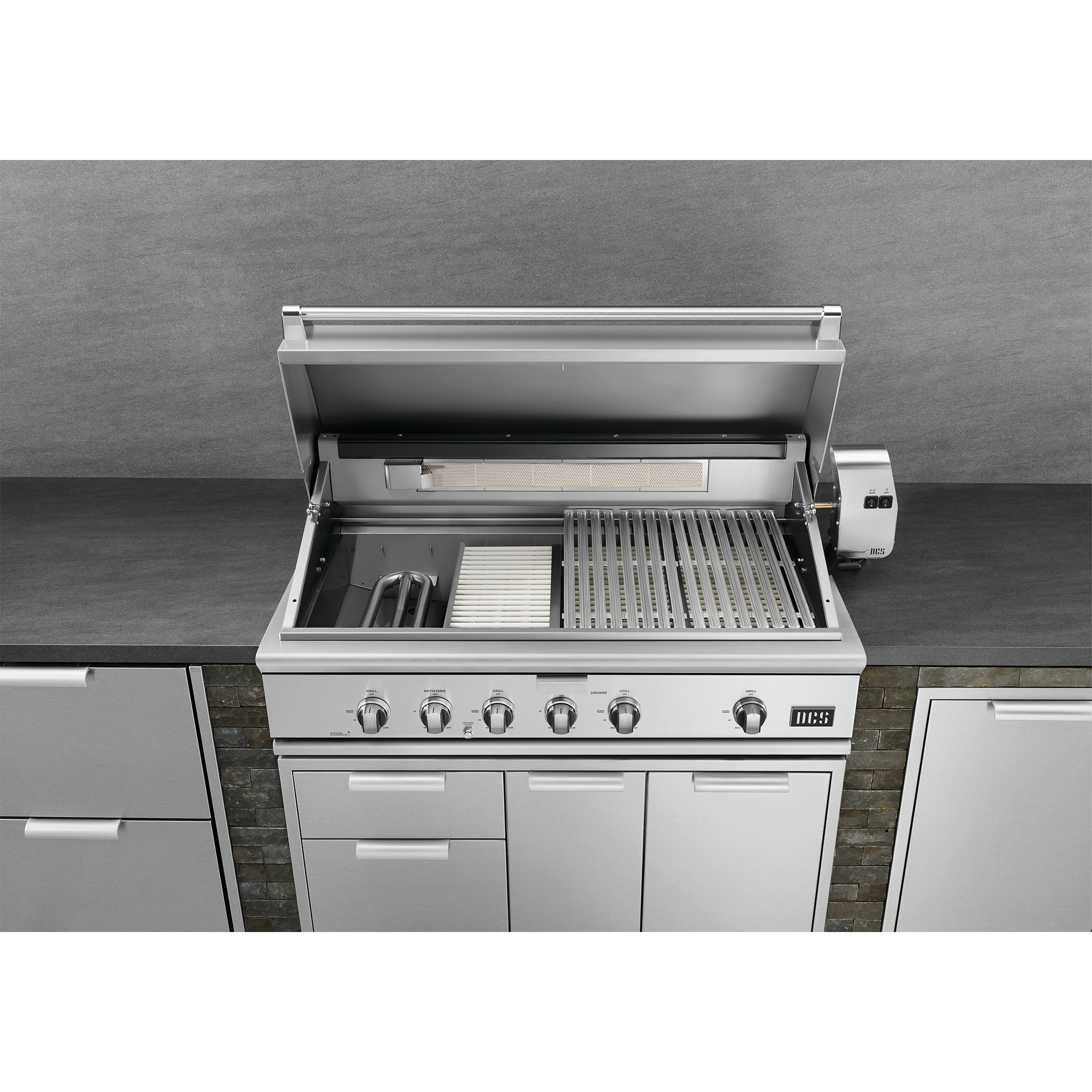 DCS Series 7 48 in. 4-Burner Built-In Liquid Propane Gas Grill with Rotisserie & Smoke Box - Stainless Steel, , hires