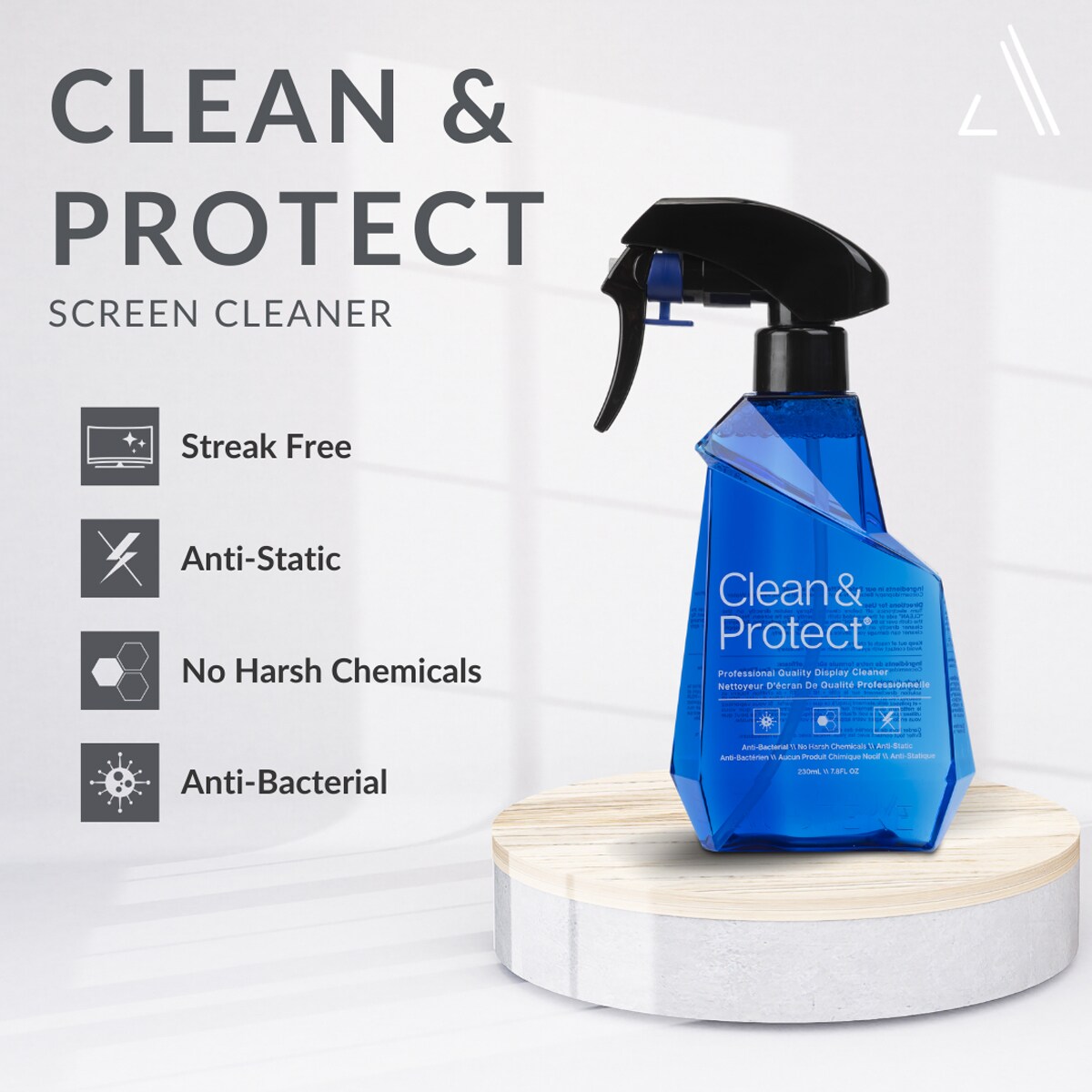 Austere Anti-Bacterial Clean & Protect with Easy-Trigger Pump and Dual-Textured Cleaning Cloth, , hires