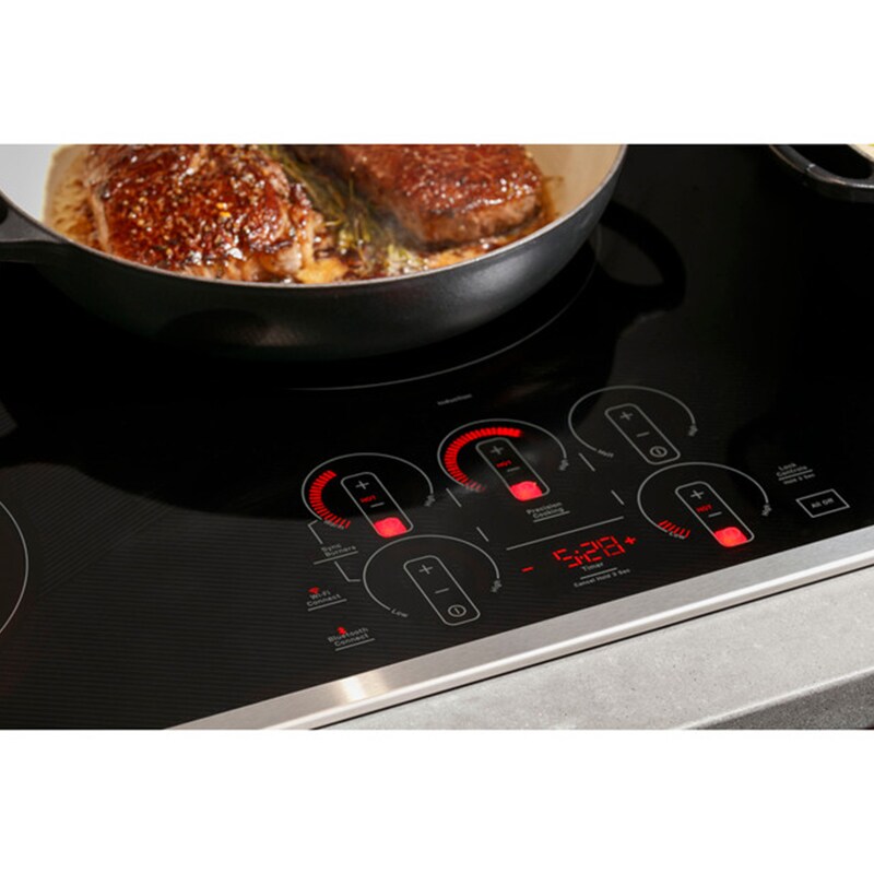GE Profile 30 in. 4-Burner Smart Induction Cooktop with Simmer Burner & Power Burner - Black, , hires