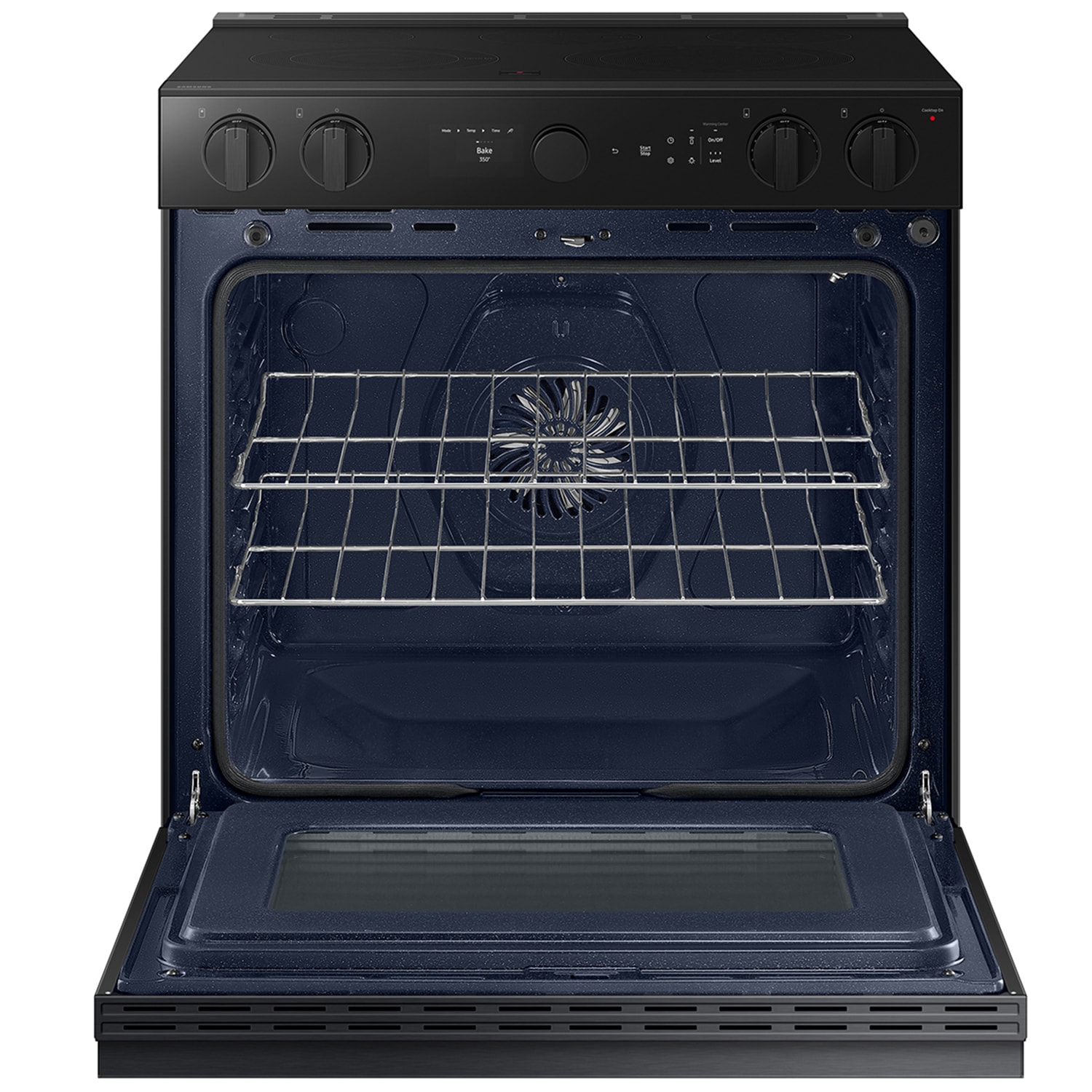 Samsung Bespoke 30 in. 6.3 cu. ft. Smart Air Fry True European Convection Slide-In Electric Range with Smoothtop Burners - Matte Black Steel, , hires