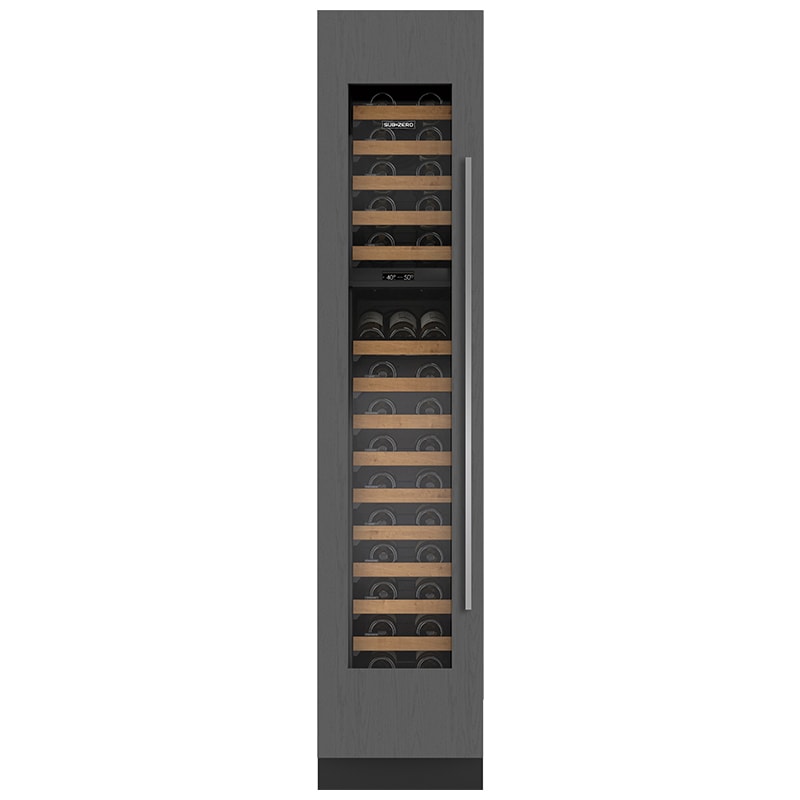 Sub-Zero Designer Series 18 in. Built-in Smart Wine Column Storage with Wood Racks, Dual Temperature Zones & 59 Bottle Capacity - Custom Panel Ready, , hires