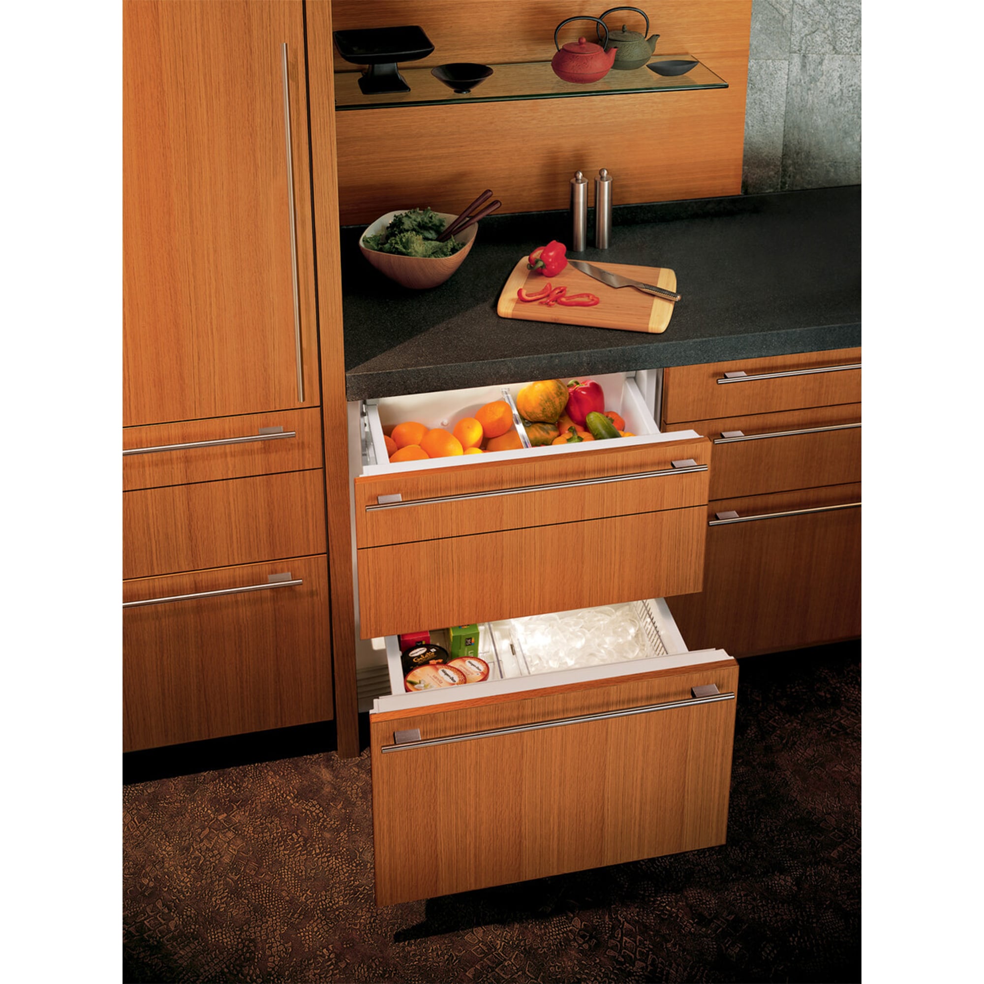 Sub-Zero Designer Series 30 in. 5.0 cu. ft. Smart Double Refrigerator & Freezer Drawer with Ice Maker - Custom Panel Ready, , hires
