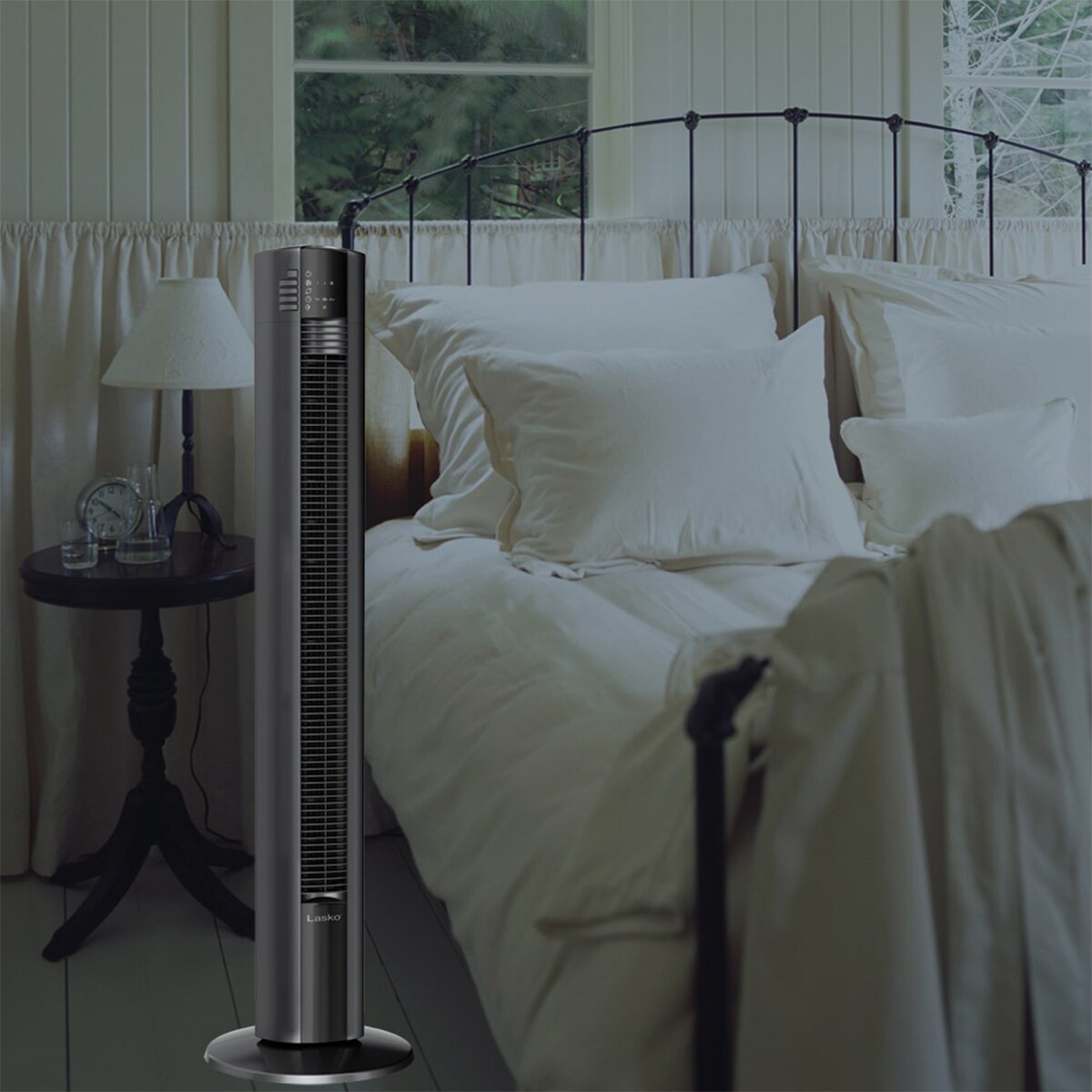 Lasko 48 in. Oscillating Tower Fan with 3 Speed Settings & Remote Control - Black, , hires