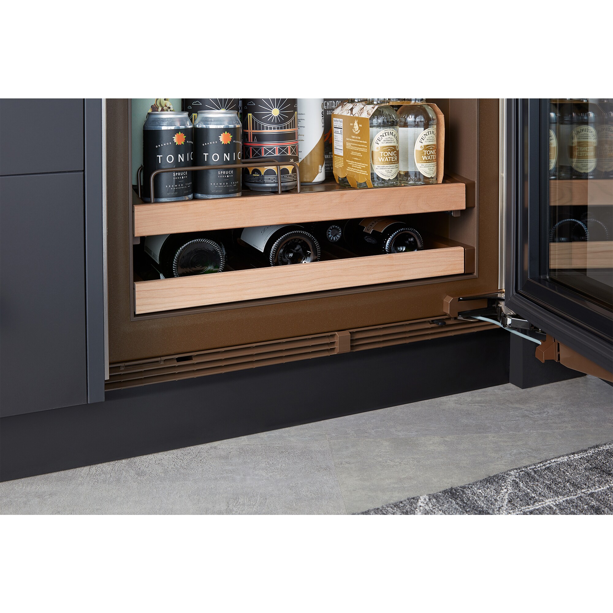 Sub-Zero Designer Series 24 in. 5.5 cu. ft. Built-In Undercounter Beverage Center with Adjustable Shelves & Digital Control Right Hinged - Custom Panel Ready, , hires
