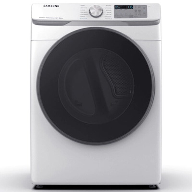 Samsung 27 in. 7.5 cu. ft. Smart Stackable Gas Dryer with Sanitize+, Steam Cycle & Sensor Dry - White, White, hires