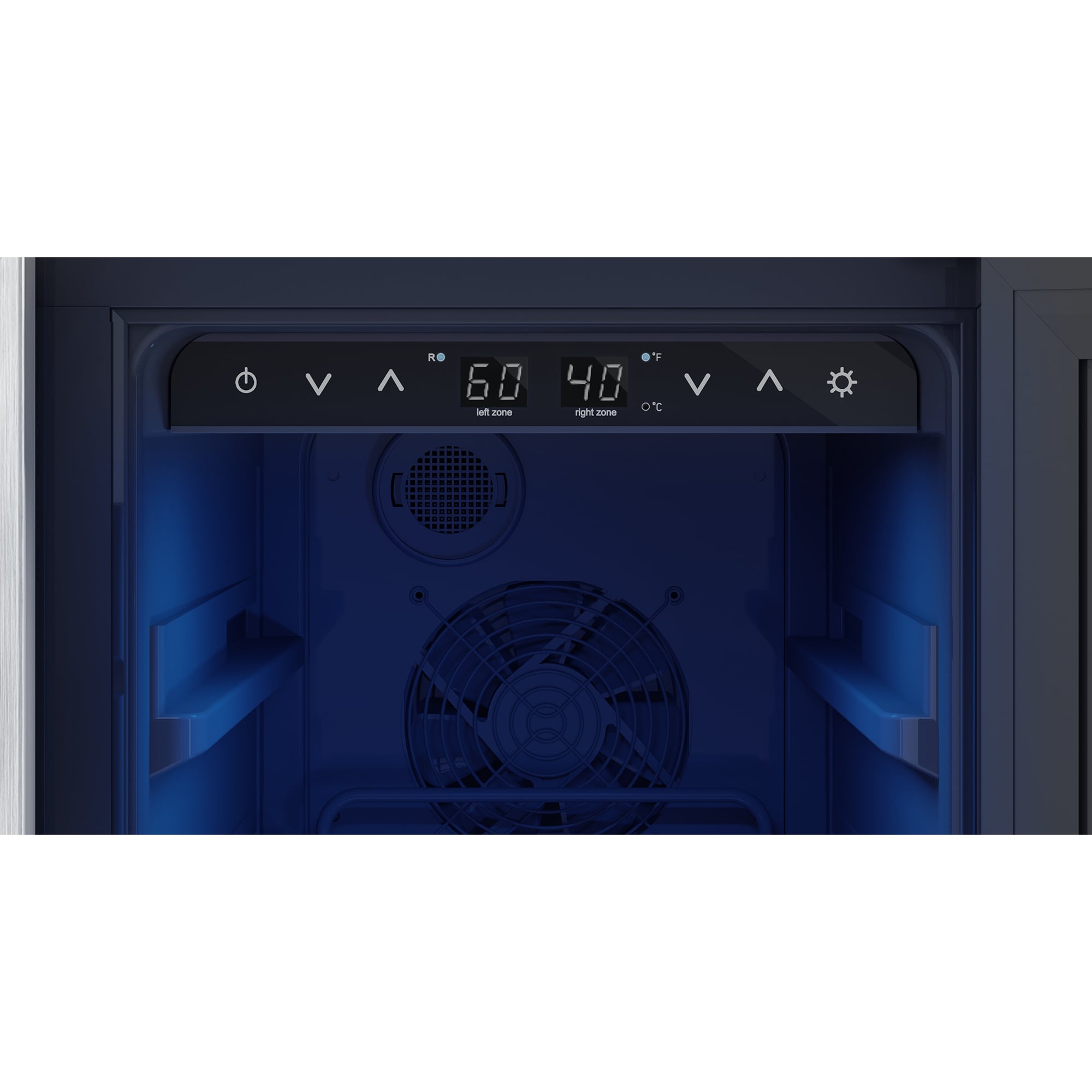 Zephyr 24 in. 5.2 cu. ft. Built-In/Freestanding Beverage Center with Adjustable Shelves & Digital Control - Stainless Steel, , hires