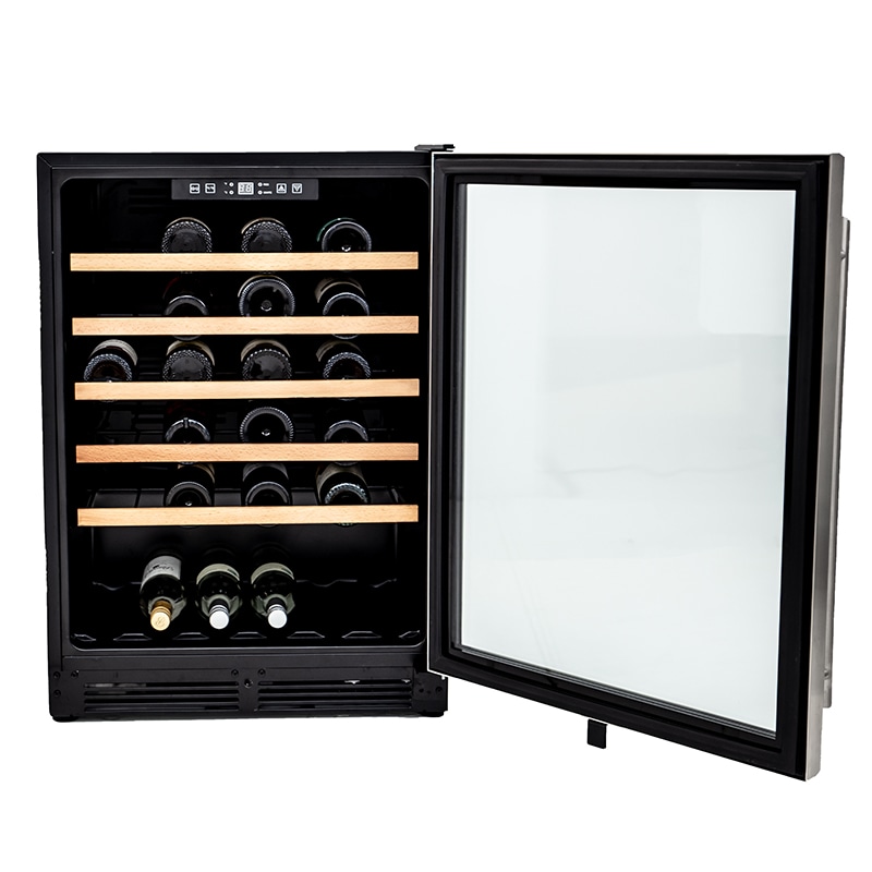 Avanti 24 in. Undercounter Wine Cooler with Wire Racks, Single Temperature Zone & 51 Bottle Capacity - Stainless Steel, , hires