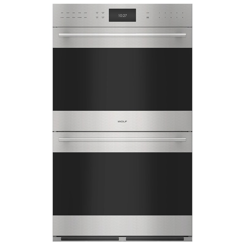 Wolf E Series 30 in. 9.4 cu. ft. Smart Top Control Electric Double Wall Oven with Dual Convection - Stainless Steel, , hires