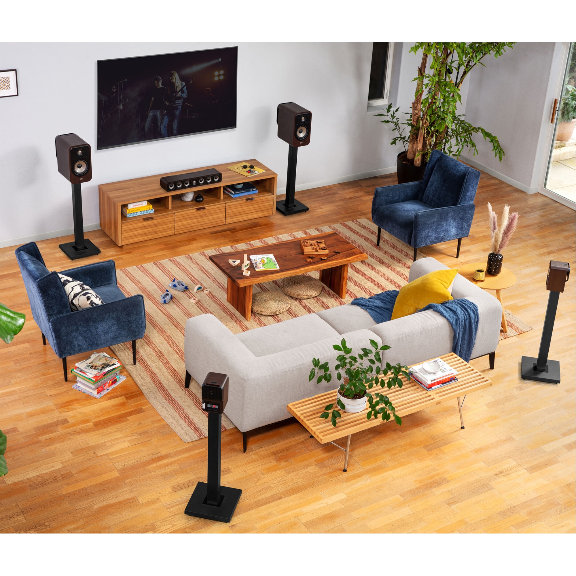 Polk Signature Elite ES10 High Quality Wall-Mountable Satellite Surround Speakers (Pair) - Brown, Brown, hires