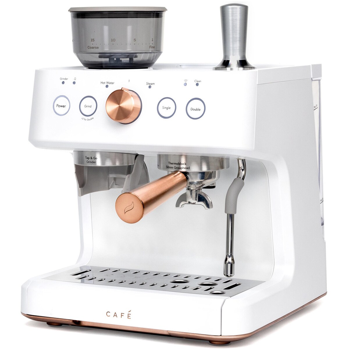 Cafe Bellissimo Semi-Automatic Espresso Machine + Frother - Matte White, , hires