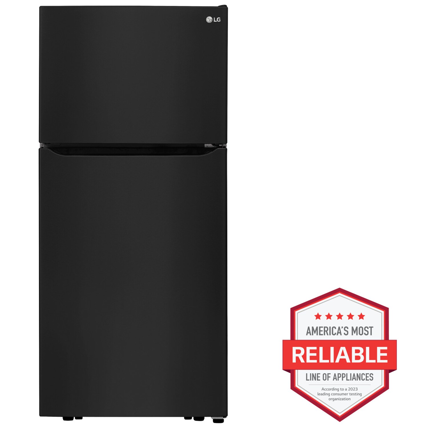 LG 30 in. 20.2 cu. ft. Top Freezer Refrigerator Black P.C. Richard & Son