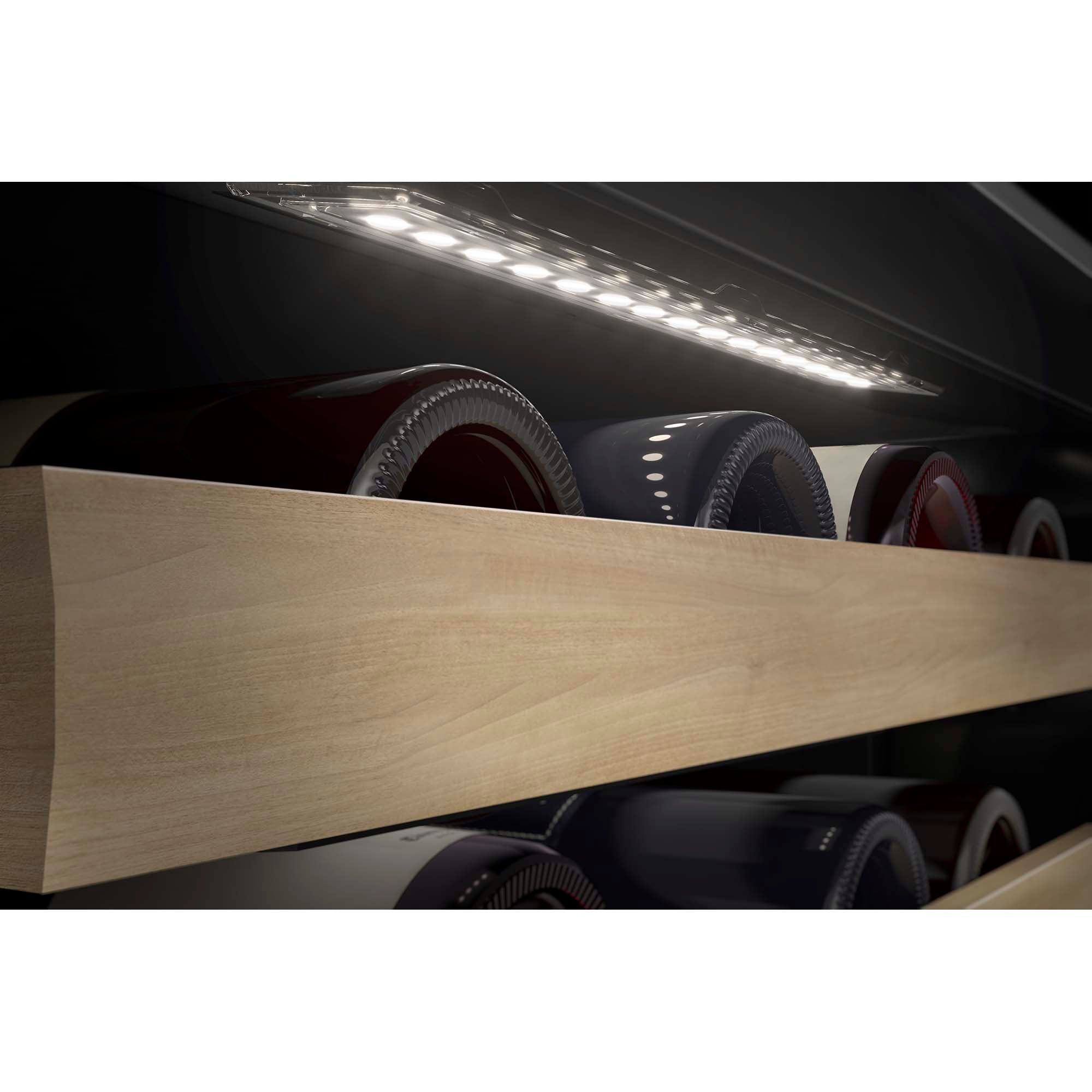 KitchenAid 24 in. Undercounter Wine Cooler with Wood Racks, Dual Temperature Zones & 46 Bottle Capacity - Stainless Steel, , hires