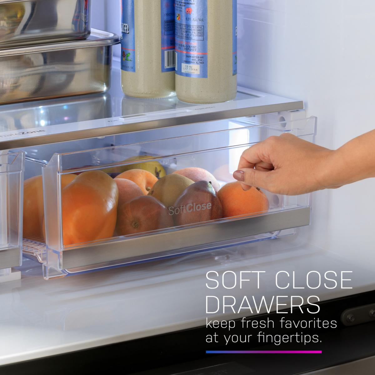 GE Profile 36 in. 22.9 cu. ft. Smart Counter Depth 4-Door French Door Refrigerator with Internal Water AutoFill Pitcher - Fingerprint Resistant Stainless, , hires