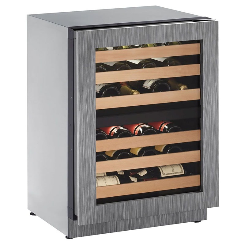 U-Line 2000 Series 24 in. Undercounter Wine Cooler with Wood Racks, Dual Temperature Zones & 43 Bottle Capacity - Custom Panel Ready, , hires